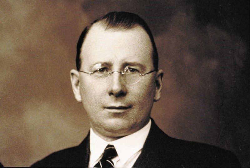 Portrait of Clas Ohlson, founder of Clas Ohlson & Co